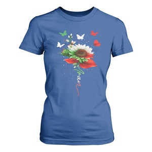 Iran T Shirt For Women Free Iran Protest Sunflower Flag TS10 Royal Blue Print Your Wear