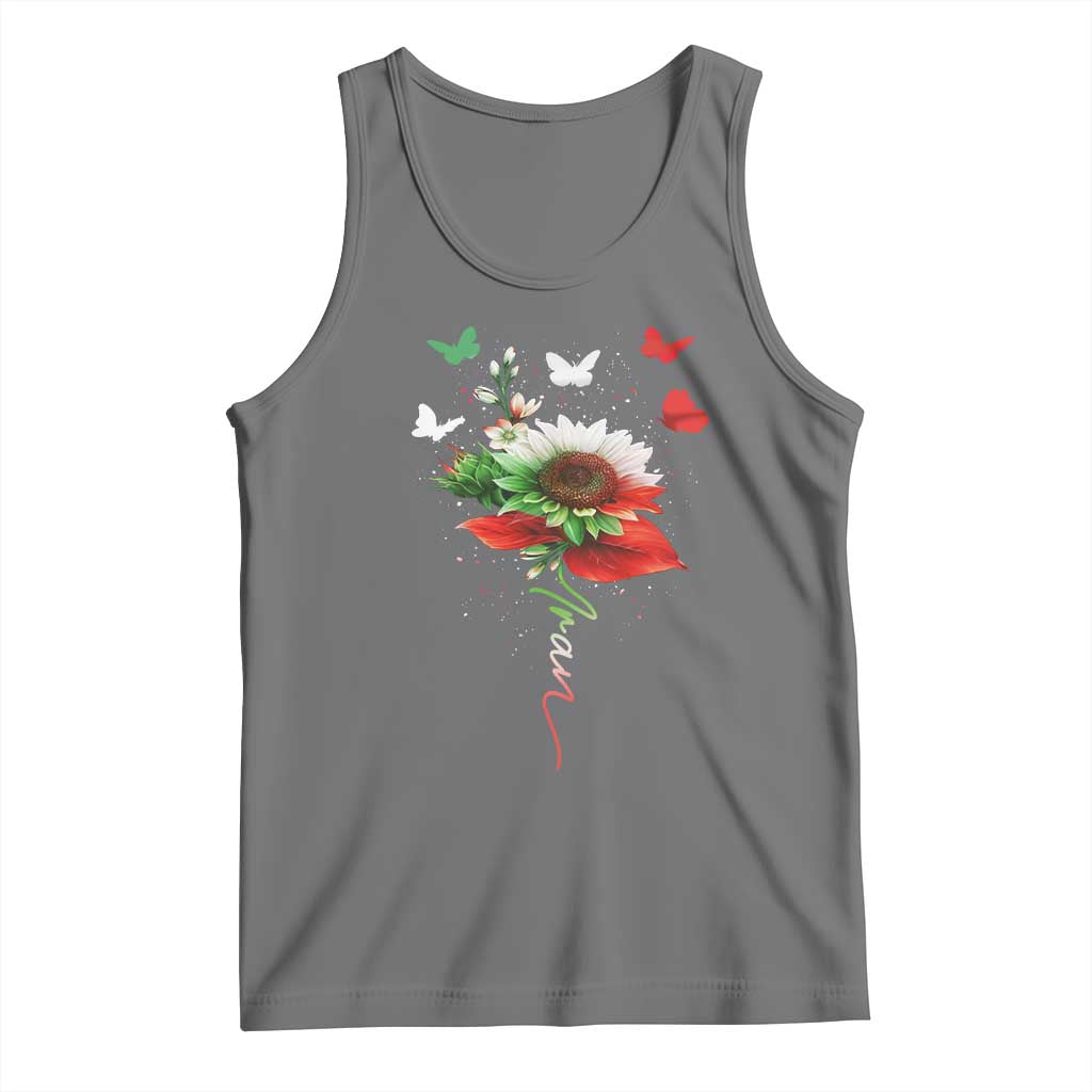 Iran Tank Top Free Iran Protest Sunflower Flag TS10 Black Heather Print Your Wear