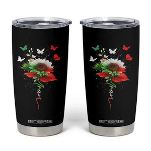 Iran Tumbler Cup Free Iran Protest Sunflower Flag TS10 Black Print Your Wear