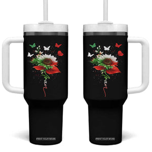 Iran Tumbler With Handle Free Iran Protest Sunflower Flag TS10 One Size: 40 oz Black Print Your Wear
