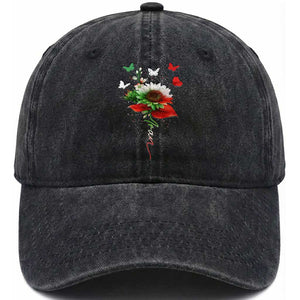 Iran Washed Cotton Baseball Cap Free Iran Protest Sunflower Flag TS10 Washed Cap Universal Fit Black Print Your Wear