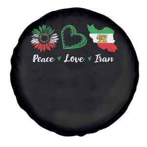 Peace Love Iran Spare Tire Cover Sunflower Flag TS10 Print Your Wear
