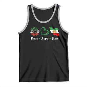 Peace Love Iran Tank Top Sunflower Flag TS10 Black Athletic Heather Print Your Wear