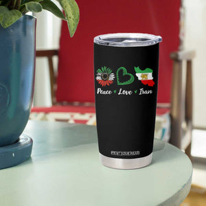 Peace Love Iran Tumbler Cup Sunflower Flag TS10 Print Your Wear