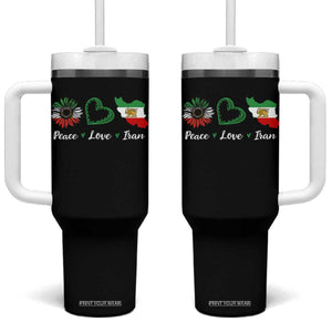 Peace Love Iran Tumbler With Handle Sunflower Flag TS10 One Size: 40 oz Black Print Your Wear