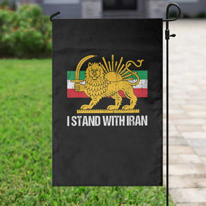 I Stand With Iran Garden Flag Shir o Khorshid Lion And Sun Iran Persia TS10 Print Your Wear