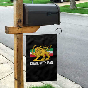 I Stand With Iran Garden Flag Shir o Khorshid Lion And Sun Iran Persia TS10 Print Your Wear