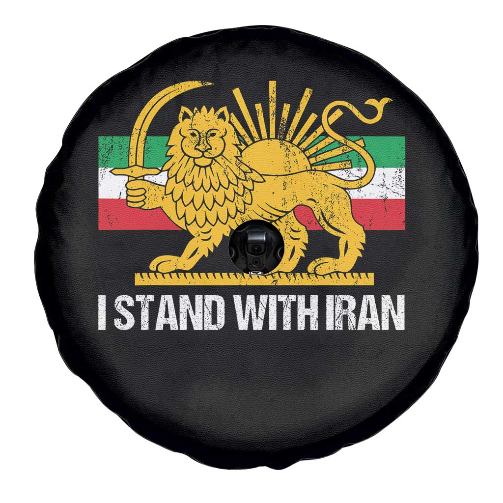 I Stand With Iran Spare Tire Cover Shir o Khorshid Lion And Sun Iran Persia TS10 Print Your Wear
