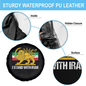 I Stand With Iran Spare Tire Cover Shir o Khorshid Lion And Sun Iran Persia TS10 Print Your Wear