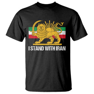 I Stand With Iran T Shirt Shir o Khorshid Lion And Sun Iran Persia TS10 Black Print Your Wear
