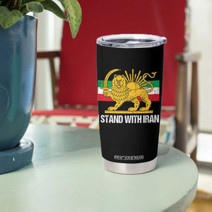 I Stand With Iran Tumbler Cup Shir o Khorshid Lion And Sun Iran Persia TS10 Print Your Wear