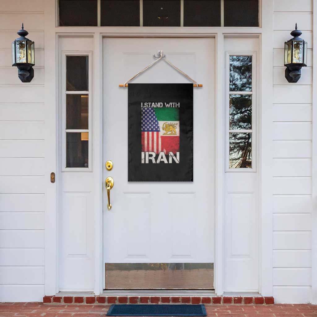 I Stand With Iran Garden Flag Persian American Flag USA Persia Lion And Sun Iran TS10 Print Your Wear