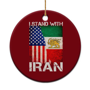I Stand With Iran Ceramic Ornament Persian American Flag USA Persia Lion And Sun Iran TS10 1pc Red Print Your Wear