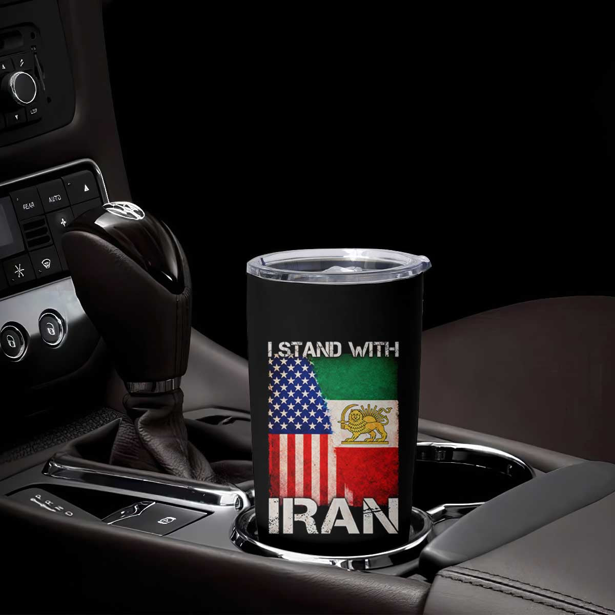 I Stand With Iran Tumbler Cup Persian American Flag USA Persia Lion And Sun Iran TS10 Print Your Wear