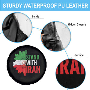 Sunflower Iran Flag Spare Tire Cover Persian Freedom I Stand With Iran TS10 Print Your Wear