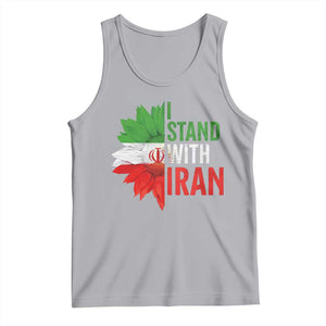 Sunflower Iran Flag Tank Top Persian Freedom I Stand With Iran TS10 Athletic Heather Print Your Wear