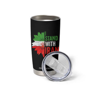 Sunflower Iran Flag Tumbler Cup Persian Freedom I Stand With Iran TS10 Print Your Wear