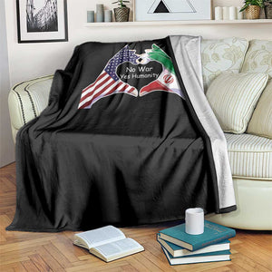 Iran Throw Blanket No War Yes Hummanity Persian American Flag Heart Political Statement TS10 Print Your Wear