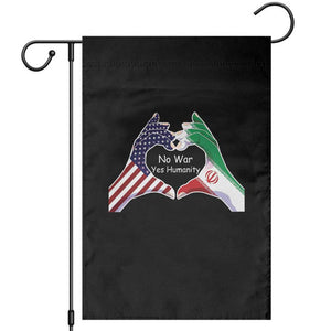 Iran Garden Flag No War Yes Hummanity Persian American Flag Heart Political Statement TS10 Black Print Your Wear