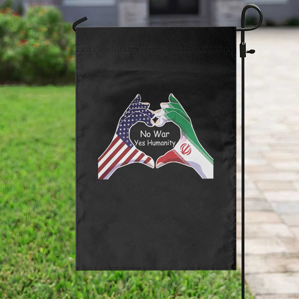 Iran Garden Flag No War Yes Hummanity Persian American Flag Heart Political Statement TS10 Print Your Wear