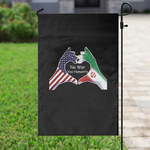 Iran Garden Flag No War Yes Hummanity Persian American Flag Heart Political Statement TS10 Print Your Wear