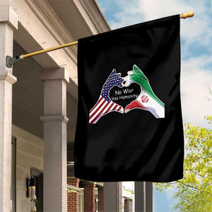 Iran Garden Flag No War Yes Hummanity Persian American Flag Heart Political Statement TS10 Print Your Wear