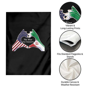 Iran Garden Flag No War Yes Hummanity Persian American Flag Heart Political Statement TS10 Print Your Wear