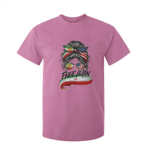 Free Iran T Shirt For Kid Persian American Pride Lion Sun Flag Messy Bun TS10 Azalea Print Your Wear