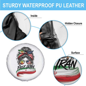 Free Iran Spare Tire Cover Persian American Pride Lion Sun Flag Messy Bun TS10 Print Your Wear