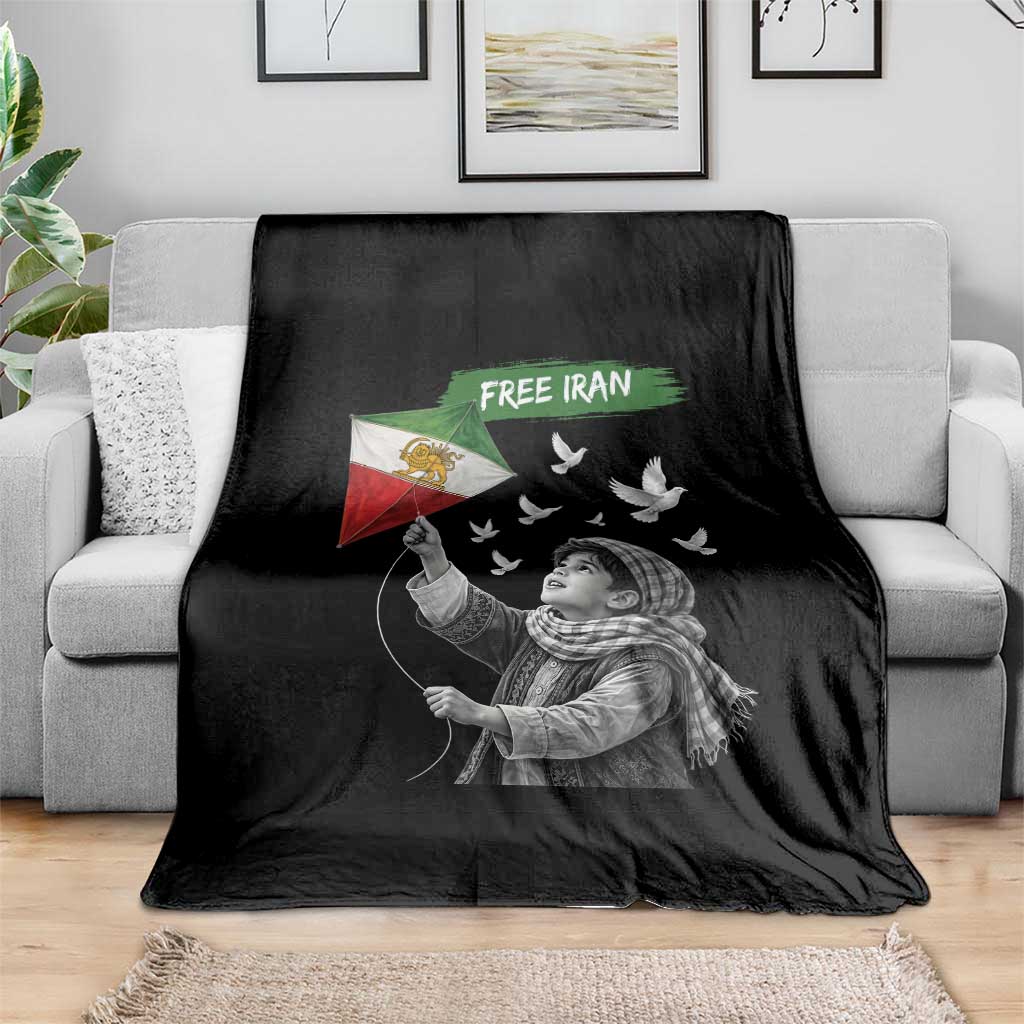 Free Iran Throw Blanket Lion And Sun Flag Persian Freedom Movement TS10 Print Your Wear