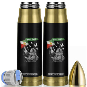 Free Iran Bullet Tumbler Lion And Sun Flag Persian Freedom Movement TS10 Black Print Your Wear