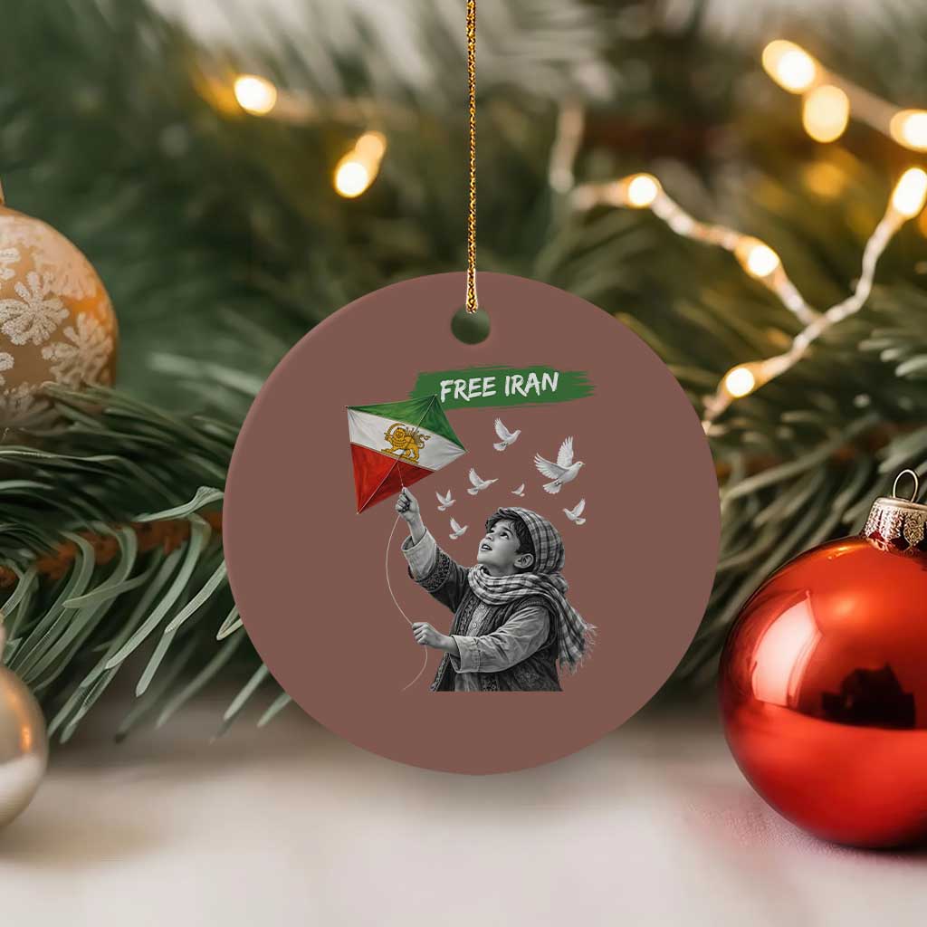 Free Iran Ceramic Ornament Lion And Sun Flag Persian Freedom Movement TS10 1pc Mocha Print Your Wear