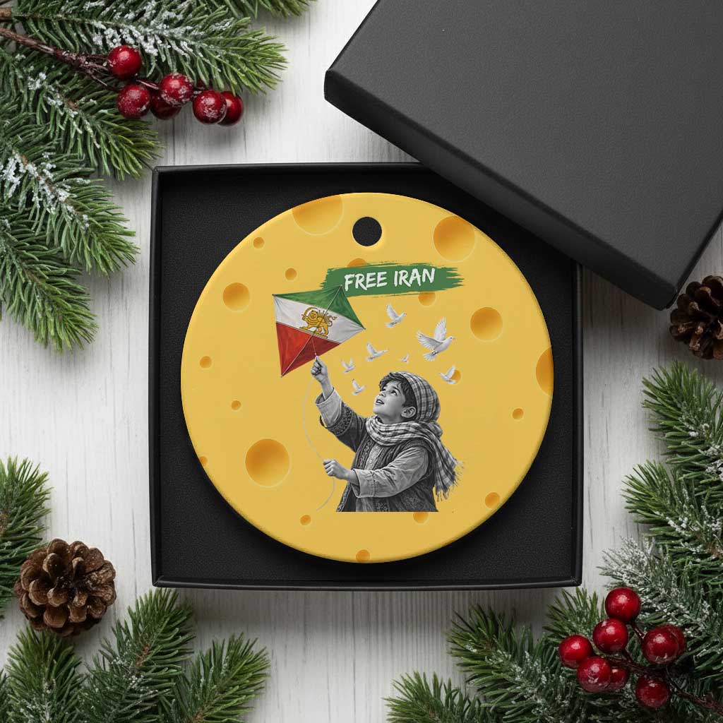 Free Iran Ceramic Ornament Lion And Sun Flag Persian Freedom Movement TS10 1pc Yellow Cheese Print Your Wear
