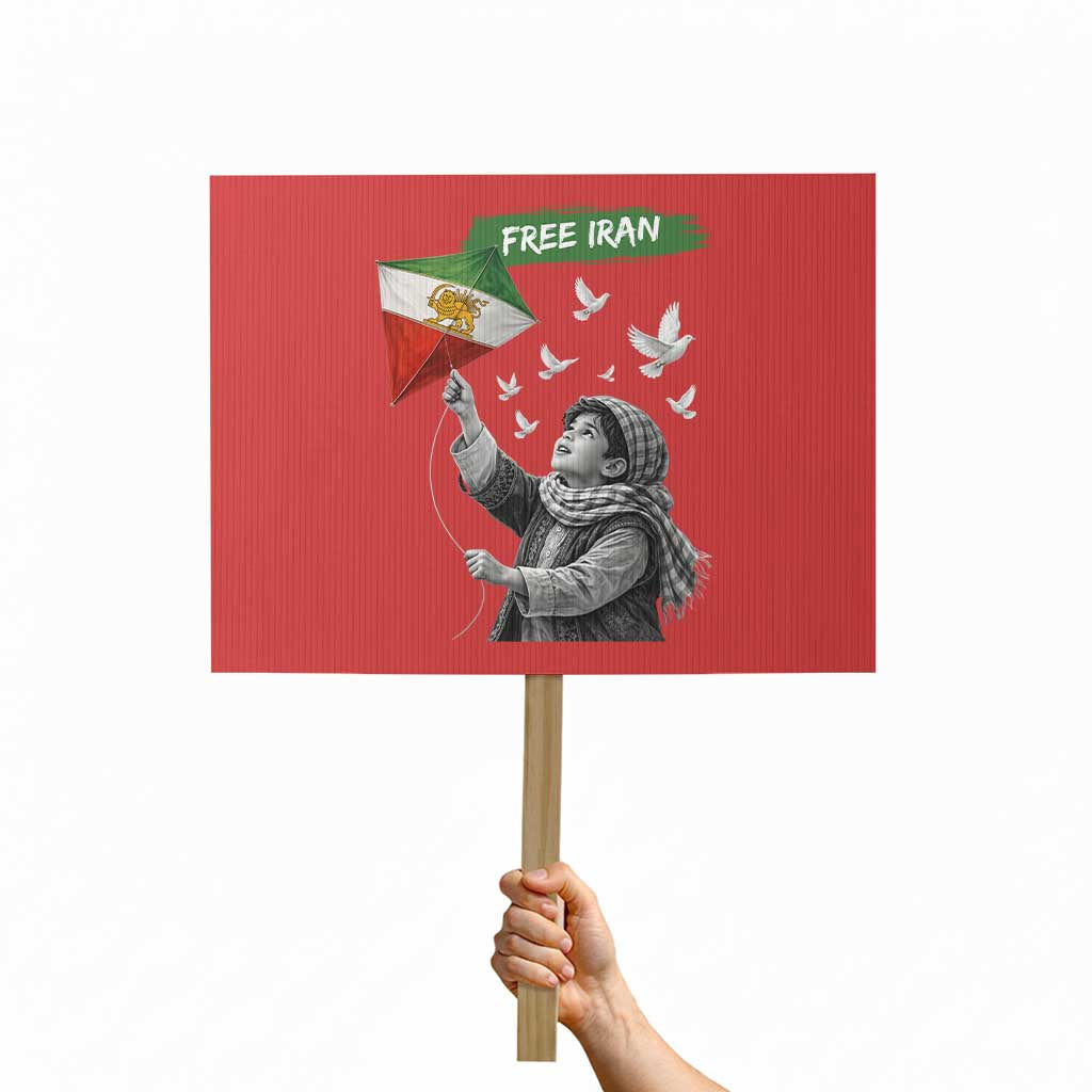 Free Iran Protest Sign Lion And Sun Flag Persian Freedom Movement TS10 Horizontal 18