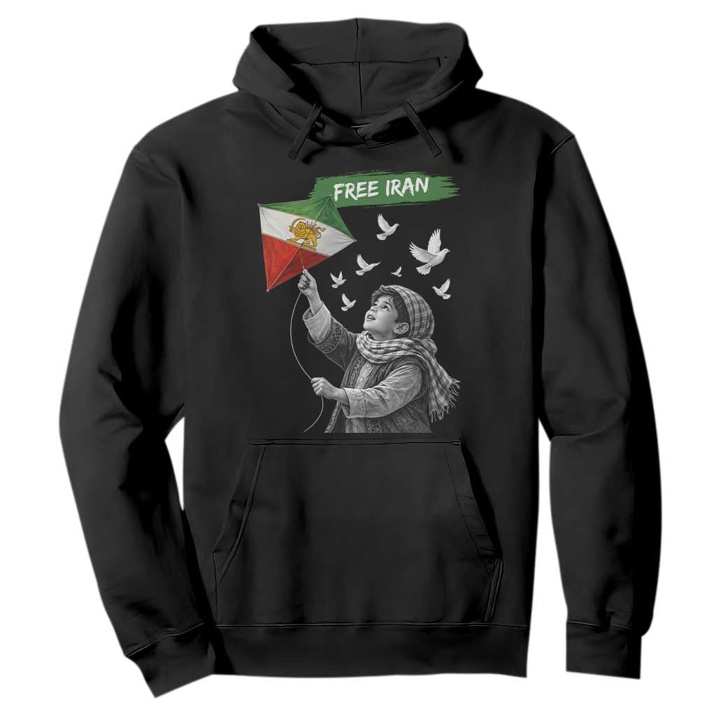 Free Iran Hoodie Lion And Sun Flag Persian Freedom Movement TS10 Black Print Your Wear