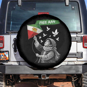 Free Iran Spare Tire Cover Lion And Sun Flag Persian Freedom Movement TS10 No hole Black Print Your Wear