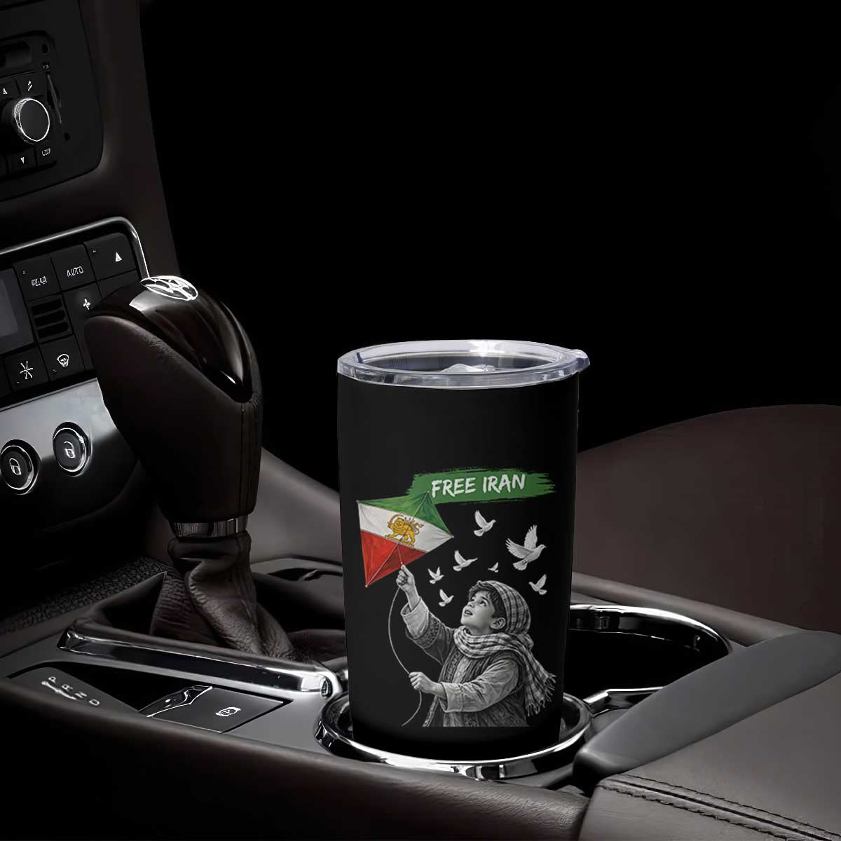 Free Iran Tumbler Cup Lion And Sun Flag Persian Freedom Movement TS10 Print Your Wear