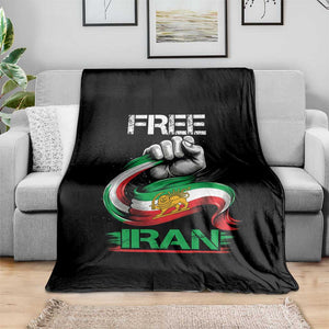 Free Iran Throw Blanket Iran Lion Sun Flag Fist TS10 Print Your Wear