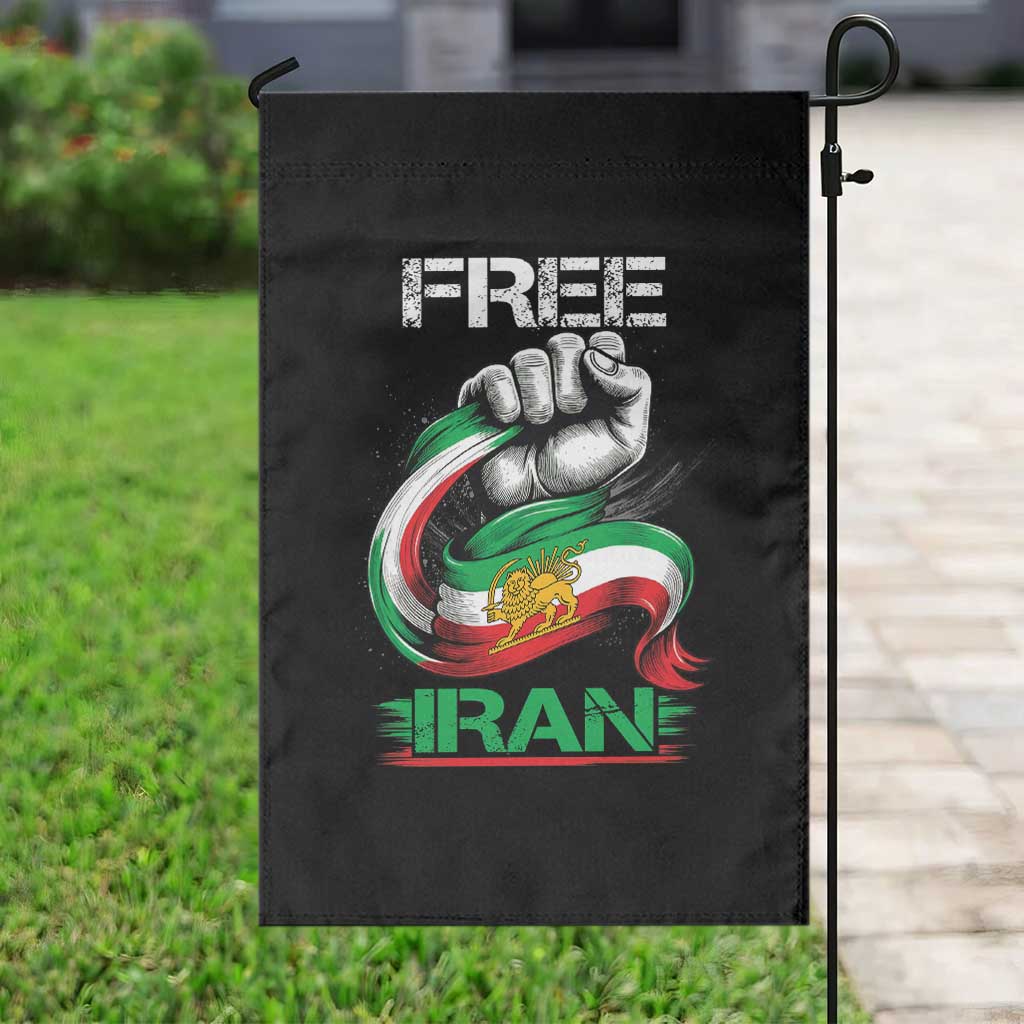 Free Iran Garden Flag Iran Lion Sun Flag Fist TS10 Print Your Wear