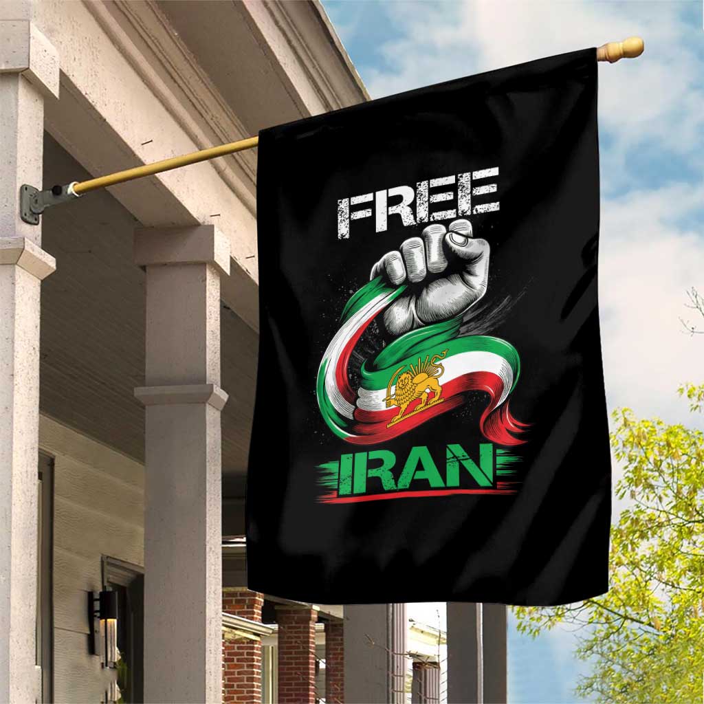 Free Iran Garden Flag Iran Lion Sun Flag Fist TS10 Print Your Wear