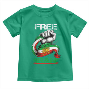 Free Iran Toddler T Shirt Iran Lion Sun Flag Fist TS10 Irish Green Print Your Wear