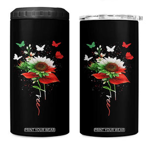 Free Iran Protest 4 in 1 Can Cooler Tumbler Sunflower Flag TS10 One Size: 16 oz Black Print Your Wear