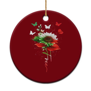 Free Iran Protest Ceramic Ornament Sunflower Flag TS10 1pc Red Print Your Wear