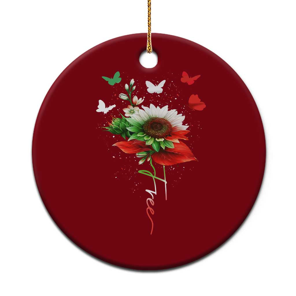 Free Iran Protest Ceramic Ornament Sunflower Flag TS10 1pc Red Print Your Wear