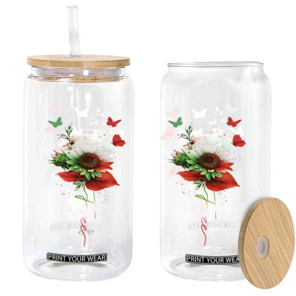 Free Iran Protest Glass Can Sunflower Flag TS10 Print Your Wear