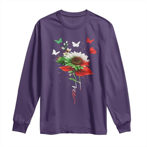 Free Iran Protest Long Sleeve Shirt Sunflower Flag TS10 Purple Print Your Wear