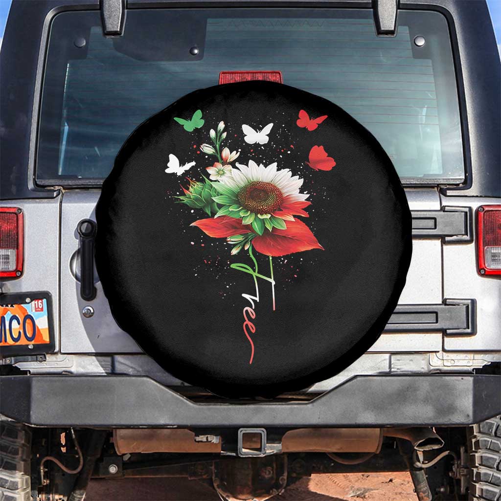 Free Iran Protest Spare Tire Cover Sunflower Flag TS10 No hole Black Print Your Wear