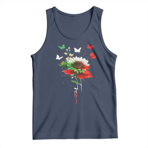 Free Iran Protest Tank Top Sunflower Flag TS10 Navy Print Your Wear