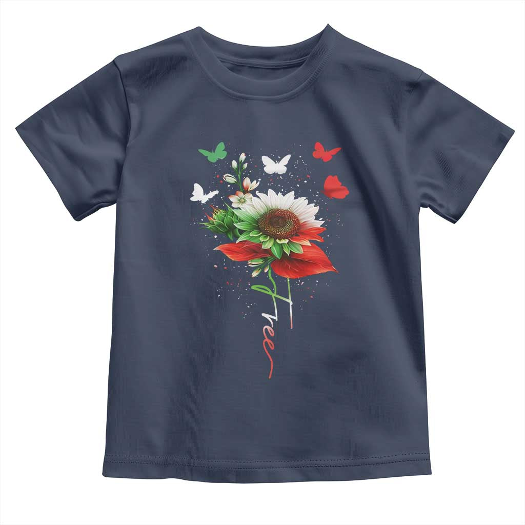 Free Iran Protest Toddler T Shirt Sunflower Flag TS10 Navy Print Your Wear