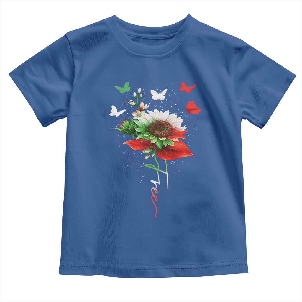 Free Iran Protest Toddler T Shirt Sunflower Flag TS10 Royal Blue Print Your Wear